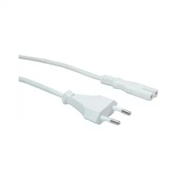 VALUE AC Power Cord – Europlug to IEC 60320 C7, 1 m, White