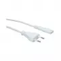 VALUE AC Power Cord – Europlug to IEC 60320 C7, 1 m, White