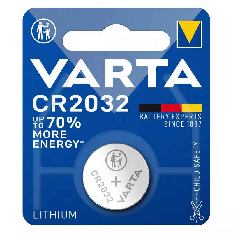 VARTA CR2032 Lithium Coin Cell Battery 3V 230mAh (10-Pack)
