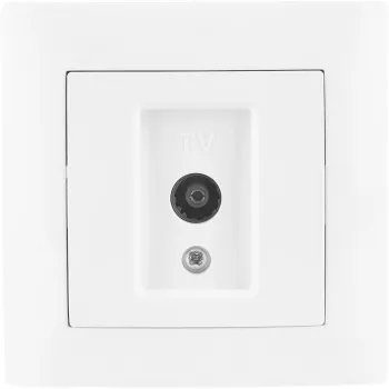 VCX LC 43 Flush-Mounted RTV/SAT End Socket with 3 Outputs (TV, Radio, SAT) - White