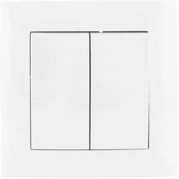VCX WESA LC 02 Double Light Switch White
