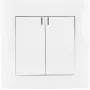 VCX WESA LC 04 Double 3-Way Switch with Neon Illumination, White
