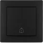 VCX WESA LC 06 Bell Push Button, Black, Surface Mount, IP44