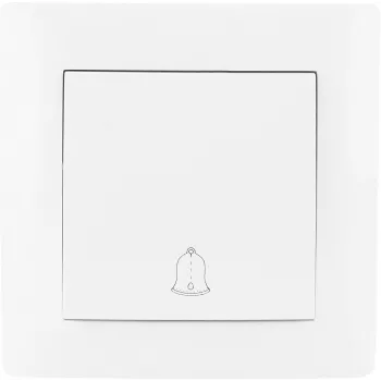 VCX WESA LC 06 White Doorbell Push Button