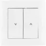 VCX WESA LC 12 Roller Blind Switch, 2-Key, Momentary, Flush-Mount, White