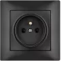 VCX WESA LC 13 Single Socket Outlet with Earthing, Black