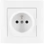 VCX WESA LC 13 Single Socket Outlet with Earthing, Type E, 16A 250V, White