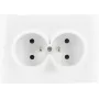 VCX WESA LC 16 Double Power Socket with Earthing, Flush-Mounted, 16 A, 250 V, White