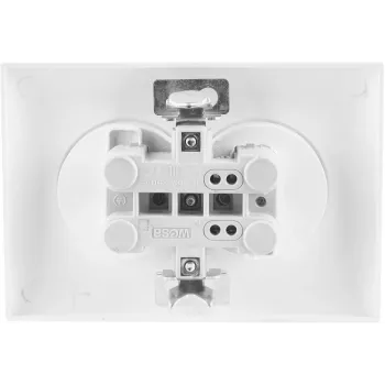 VCX WESA LC 16 Double Socket Outlet with Earthing, 16A 250V, Black