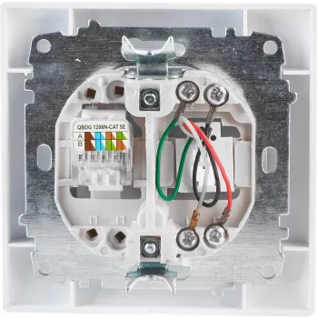 VCX WESA LC 42 Combined Telephone & Network Socket RJ11/RJ45 Cat. 5e UTP White