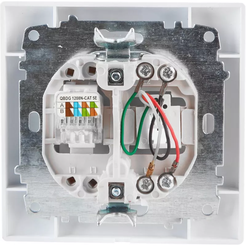VCX WESA LC 42 Combined Telephone & Network Socket RJ11/RJ45 Cat. 5e UTP White