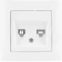 VCX WESA LC 42 Combined Telephone & Network Socket RJ11/RJ45 Cat. 5e UTP White