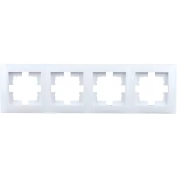 VCX WESA LC-50 4-Gang Electrical Frame, White, Snap-On, IP20, ABS