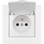 VCX WESA LC 52 Single Earthed Socket Outlet with Flap, Surface Mount, IP44, 16A, White