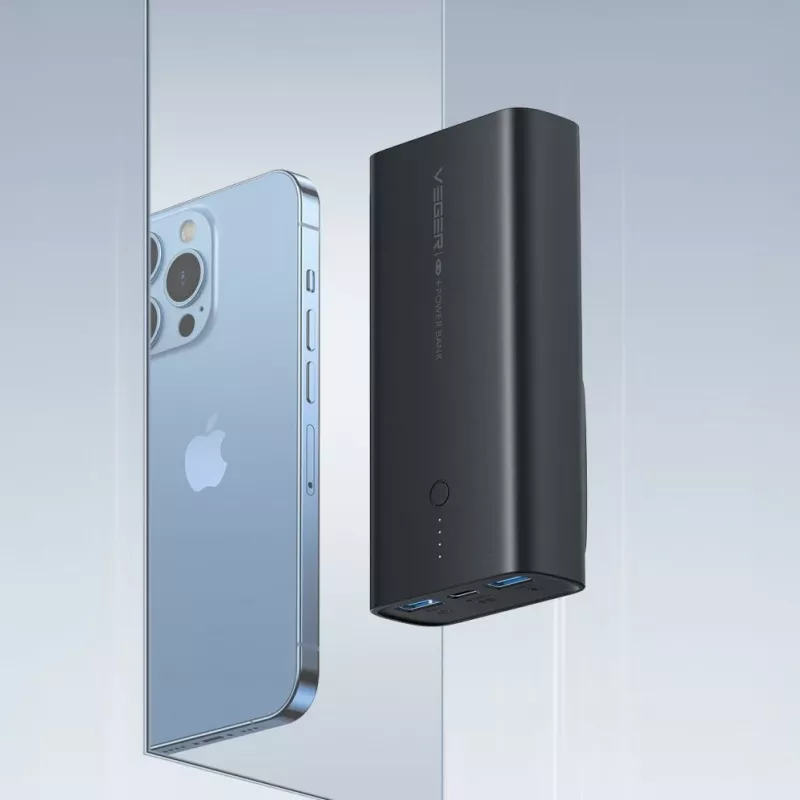 Veger ACE100 W1146 10000mAh 20W PD QC3.0 Power Bank - Black