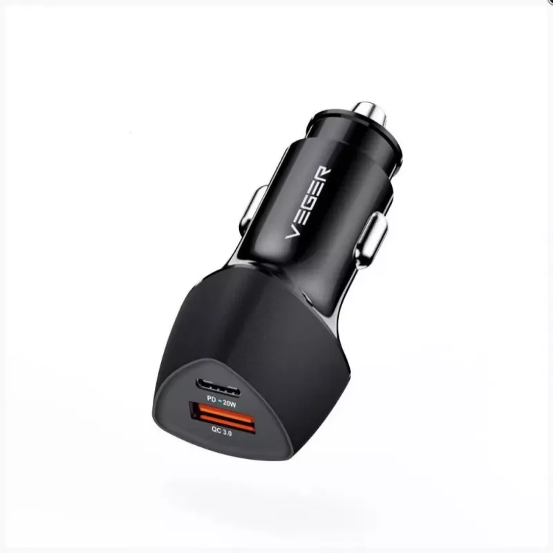 Veger CC50 Rigorous PD38W (1A1C) Car Charger Black