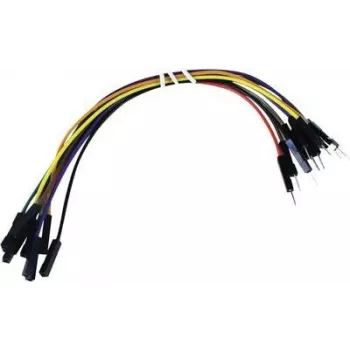 Velleman WJW011 40-Piece 15cm Male-to-Female Jumper Wire Set for Breadboard and Prototyping