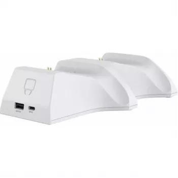 Venom Twin Docking Station for PlayStation 5 - White, Dual Controller Charging Cradle