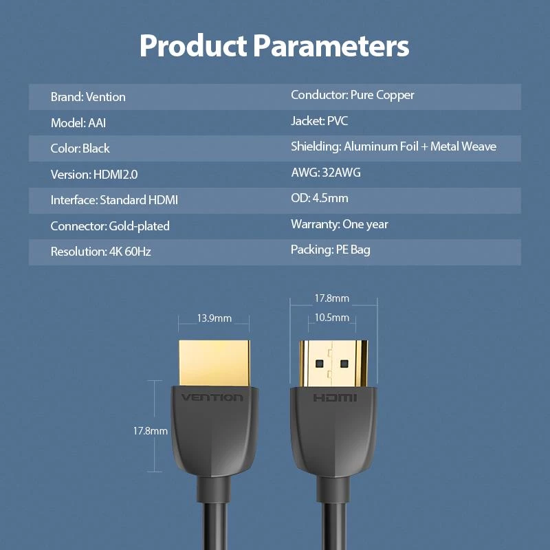VENTION AAIBH HDMI Cable 2m Black