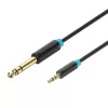 Vention BABBG Audio Cable TRS 3.5mm to 6.35mm 1.5m, Black