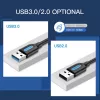 VENTION CONBI USB 3.0 Cable Male to Male 3m Black