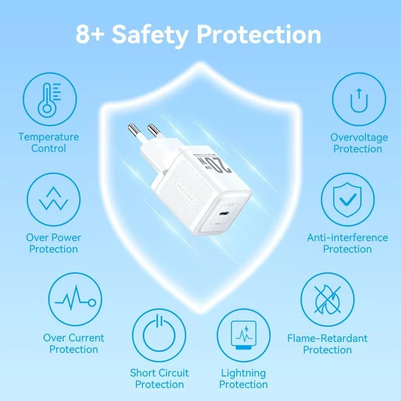 VENTION TZ-FEPW0-EU-01 20W USB-C Wall Charger Mobile Charger