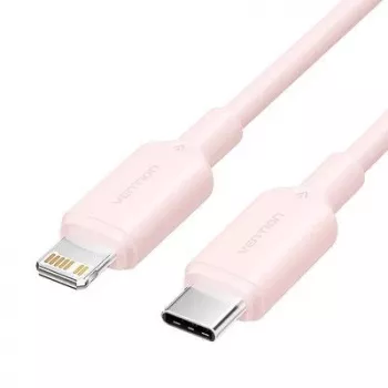 VENTION USB-C to Lightning Cable 1m Pink LAKPF - 20W PD Fast Charging & 480Mbps Data Sync