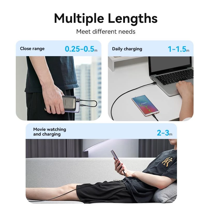 VENTION USB-C to USB 2.0 Cable 2m Black CTHBH