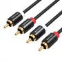 Vention VAB-R06-B200 2m 2xRCA Male to 2xRCA Male Audio Cable (Black)