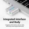 VENTION VAB-S13 USB 2.0 Sound Card with 2-Port Hub