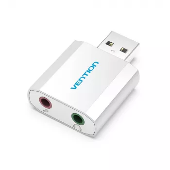 VENTION VAB-S13 USB 2.0 Sound Card with 2-Port Hub