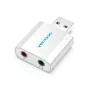 VENTION VAB-S13 USB 2.0 Sound Card with 2-Port Hub