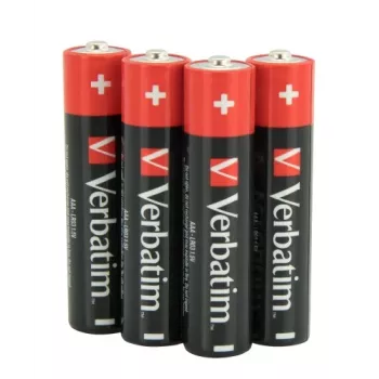 Verbatim 49500 Alkaline Batteries AAA LR03 (4 pcs/Pack)