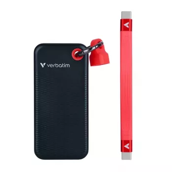 Verbatim 512GB USB-C Pocket SSD, USB 3.2 Gen 2, Black/Red 32284