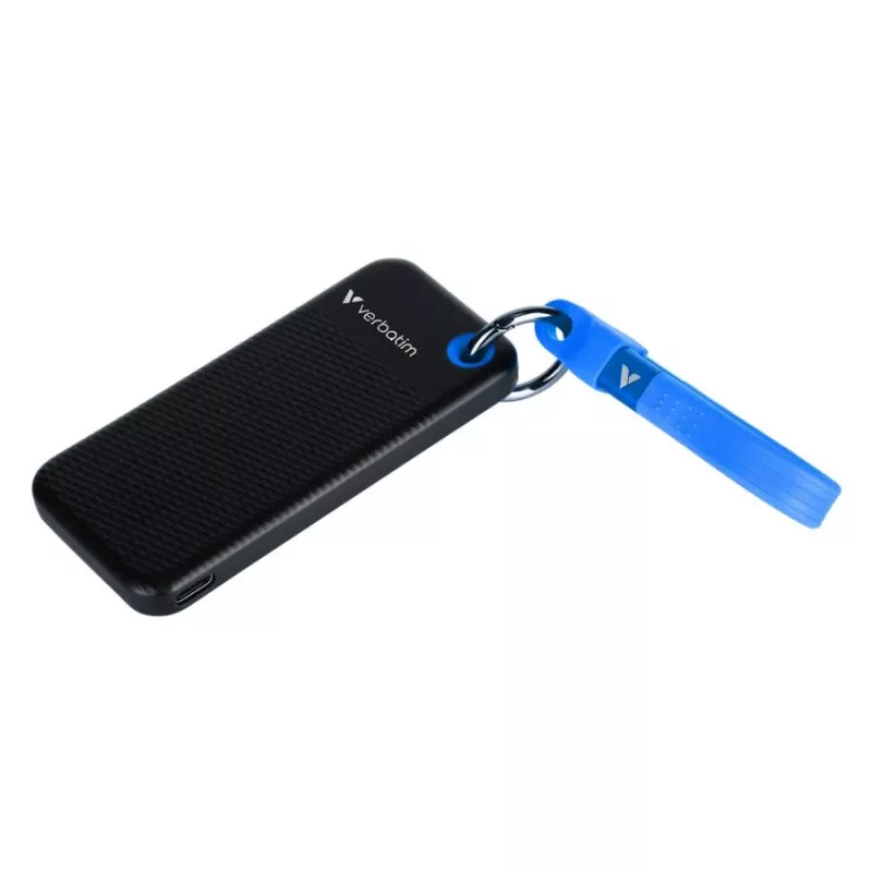 Verbatim Pocket SSD 256GB USB 3.2 Gen 2 Type-C External Solid State Drive, Black/Blue 32416