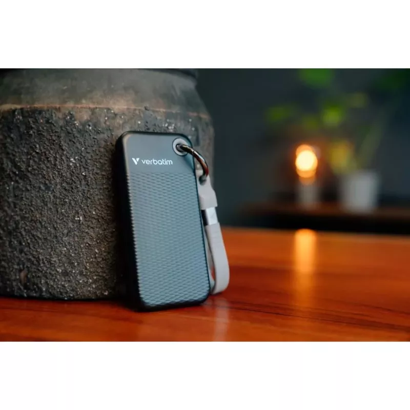 Verbatim Pocket SSD 512GB USB 3.2 Gen 2 Type-C External Solid State Drive, Black/Grey 32282