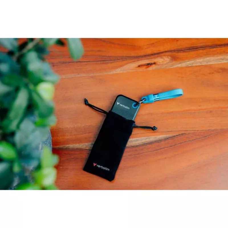Verbatim Pocket SSD 512GB USB 3.2 Gen 2 Type-C External Solid State Drive, Black/Blue 32283