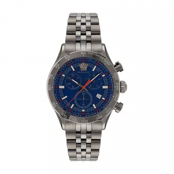 Versace Men's Watch VE2U00722 44mm Swiss Quartz GMT Stainless Steel