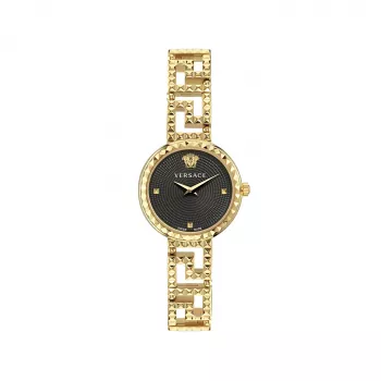 VERSACE V-Motif Women's Swiss Quartz Watch 28mm Stainless Steel Silver VE7A00423