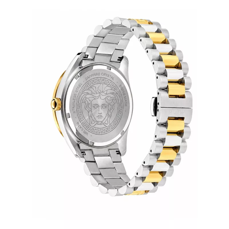 VERSACE V-Race Men's Swiss Quartz Stainless Steel Watch 42mm Black Dial VE8E00424