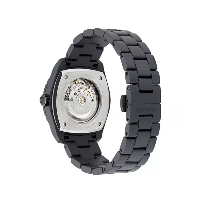 Versace V-Race Men's Swiss Quartz Watch VE7K00123 43mm Stainless Steel Black Dial