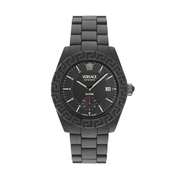 Versace V-Race Men's Swiss Quartz Watch VE7K00123 43mm Stainless Steel Black Dial