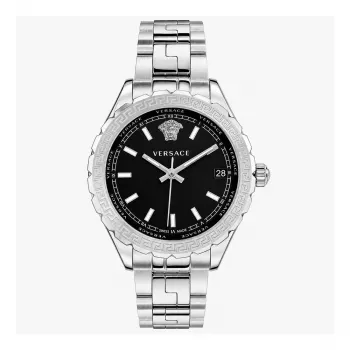 Versace V-Race Women's Swiss Quartz Watch V12020015 - 35mm Stainless Steel, Sapphire Crystal, White Dial