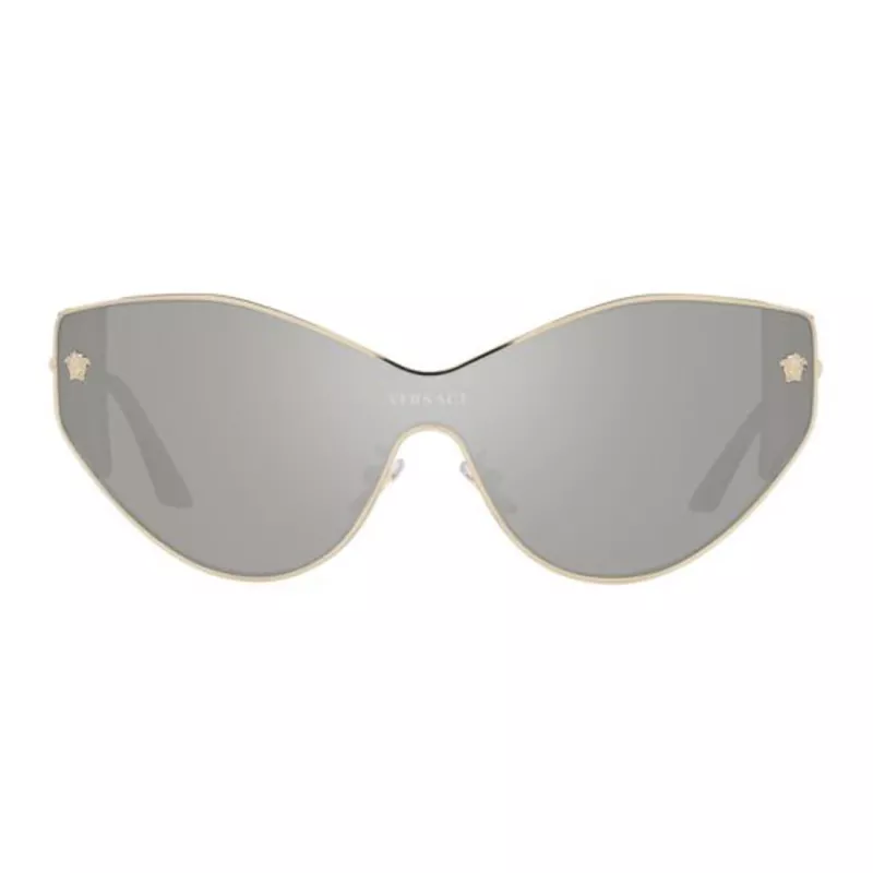 VERSACE VE2239-12526G Women's Sunglasses Gold Frame Grey Mirror Lens 147mm