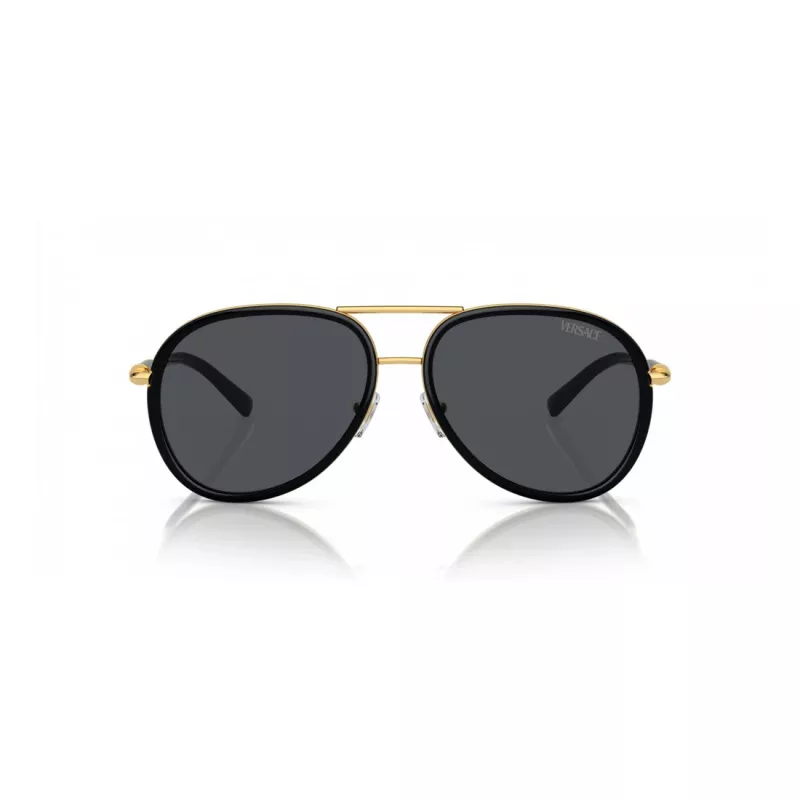 VERSACE VE2260-100287 Unisex Sunglasses Gold Frame Grey Lens 60/16/140 mm
