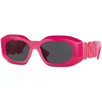 VERSACE VE4425U536787 Women's Cat Eye Sunglasses Havana Acetate Dark Grey Polyamide 54mm