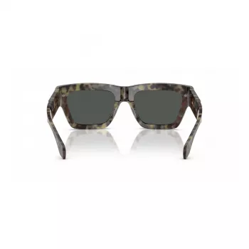 VERSACE VE4464-545687 Men's Rectangular Sunglasses Transparent Grey Frame Dark Grey Lens 52mm