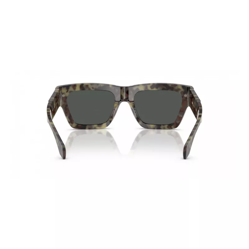 VERSACE VE4464-545687 Men's Rectangular Sunglasses Transparent Grey Frame Dark Grey Lens 52mm