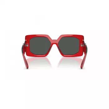 VERSACE VE4478U550087 Women's Sunglasses - Black Acetate Frame, Grey Polycarbonate Lenses, 55mm Lens Width, 100% UV400 Protection