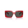 VERSACE VE4478U550087 Women's Sunglasses - Black Acetate Frame, Grey Polycarbonate Lenses, 55mm Lens Width, 100% UV400 Protection